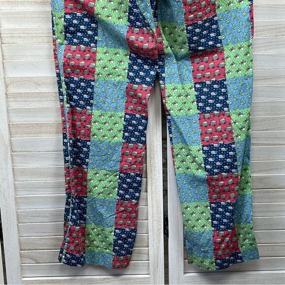 Vineyard Vines Sleepwear Patchwork Christmas Pajama PJ Pants Small - Picture 8 of 9